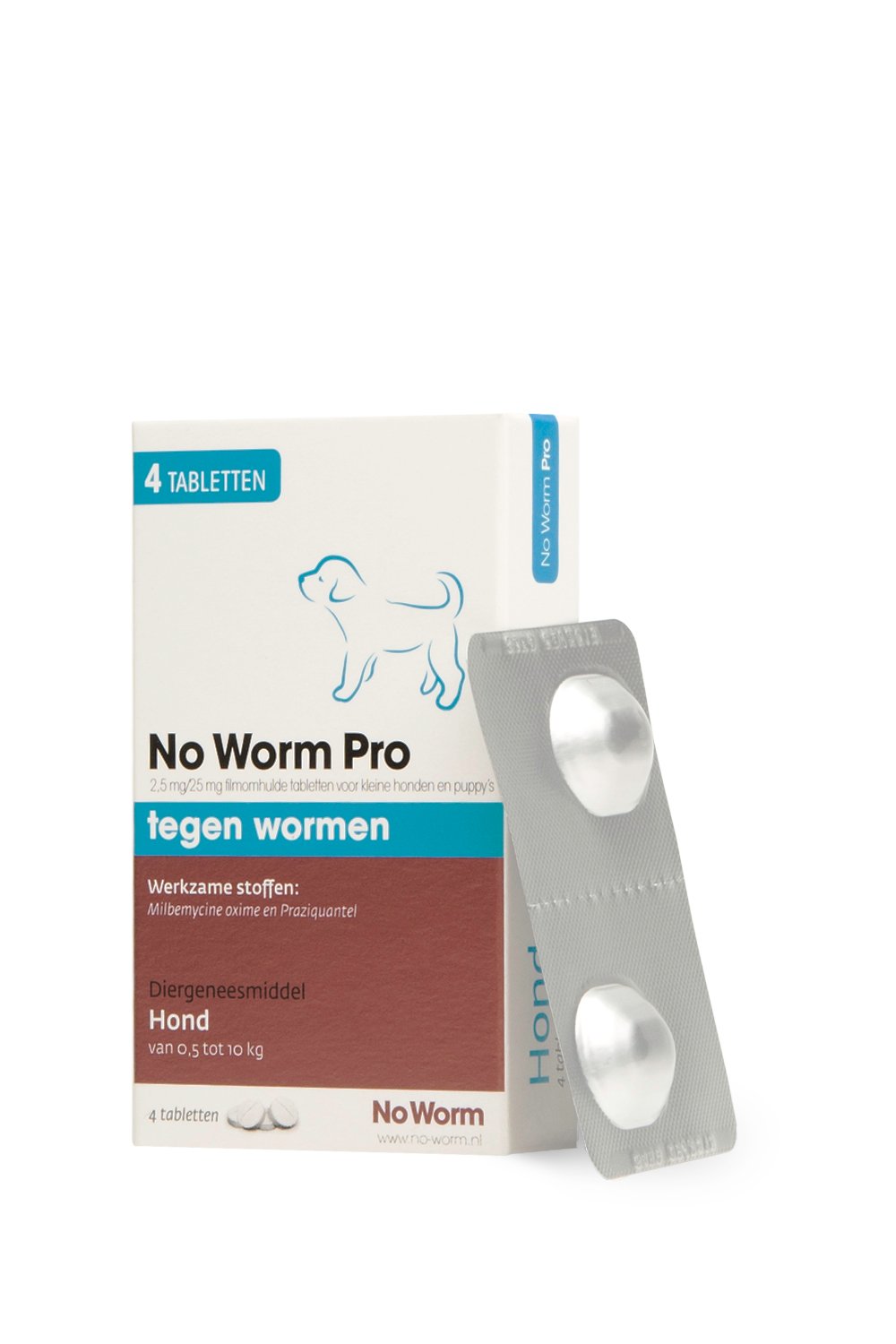 No worm Pro Kauwkablet - Ontworming Kleine honden en puppy's - 4 Stuks - M