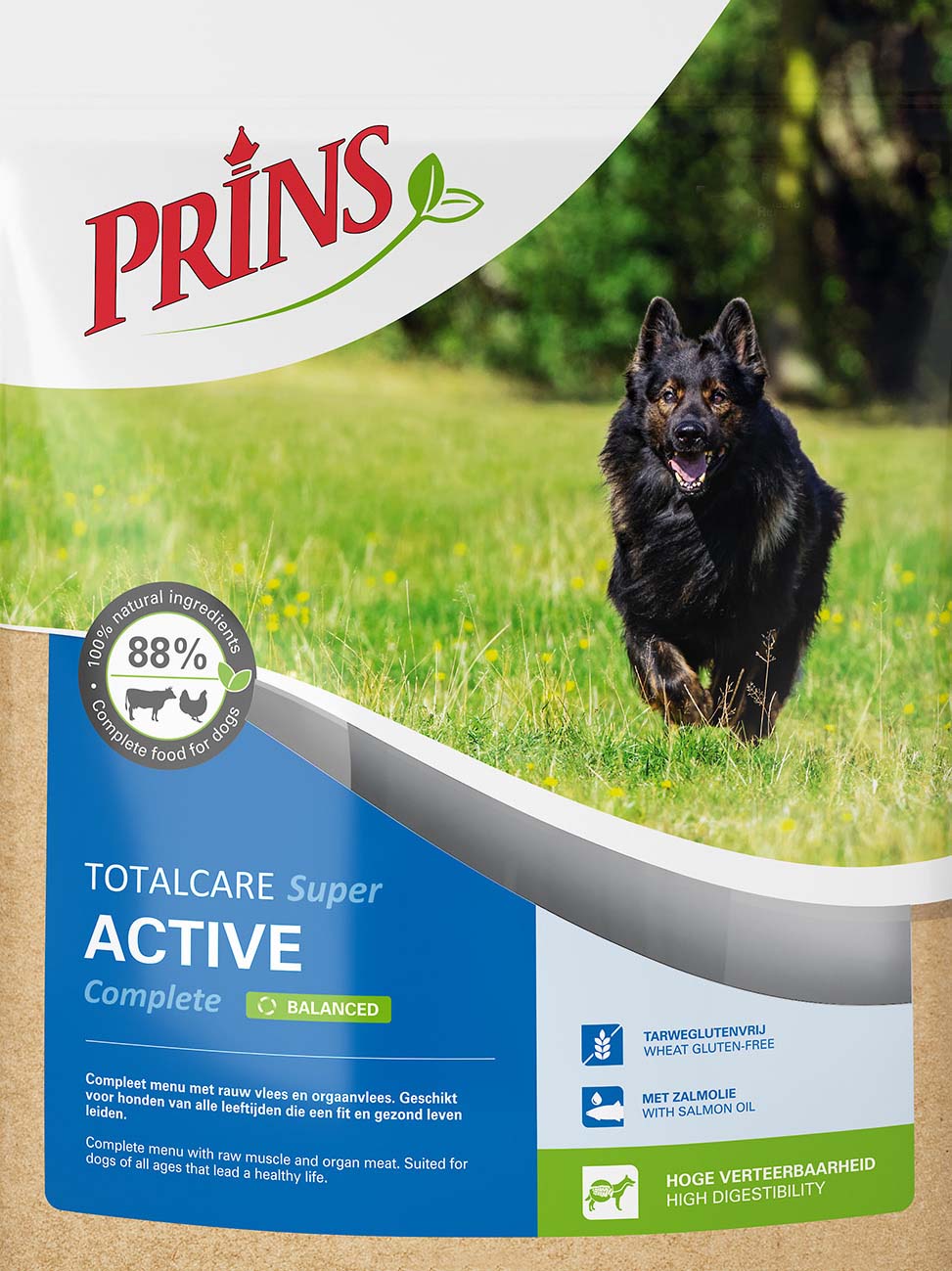 Prins TotalCare Super Active Complete - Hondenvoer - 10000 Gram - rund, kip Prins TotalCare Super Active Complete - Hondenvoer - 10000 Gram - rund, kip