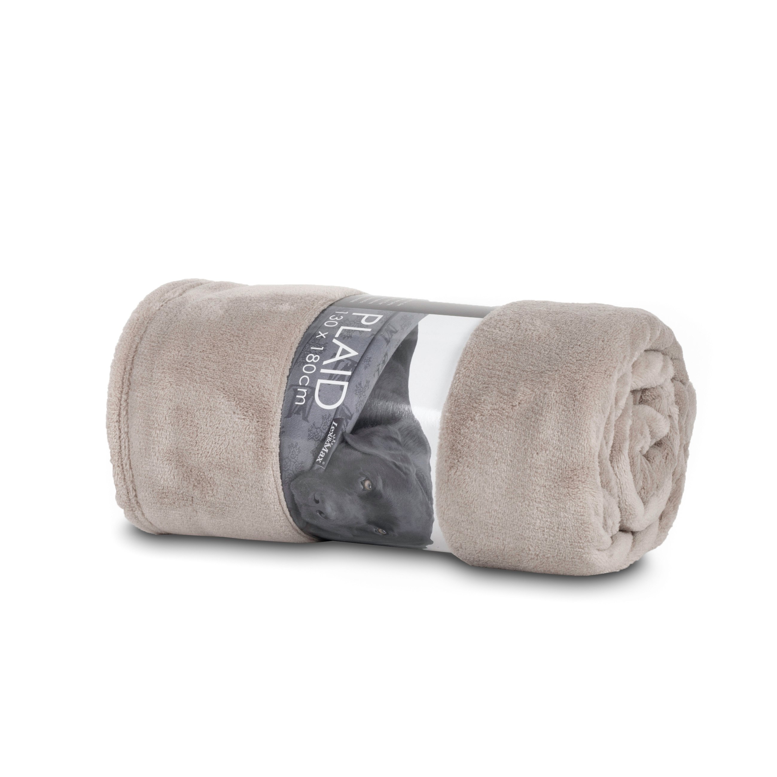 Lex & Max Fleeceplaid - Hondendeken - Zand - 1x180x130 cm