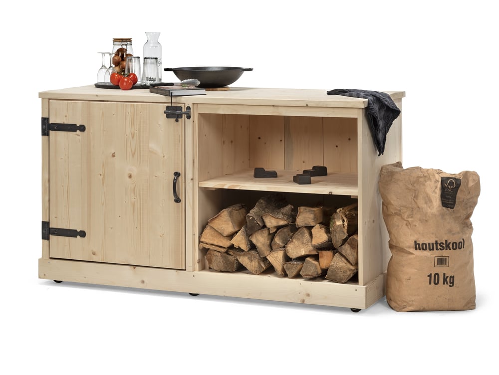 Volente Pepijn - Buitenkeuken - Bruin - 1x156x62 cm