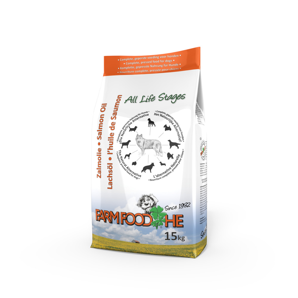 Farm Food HE Zalmolie Standaard - Hondenvoer - 15 Kilogram - Zalm