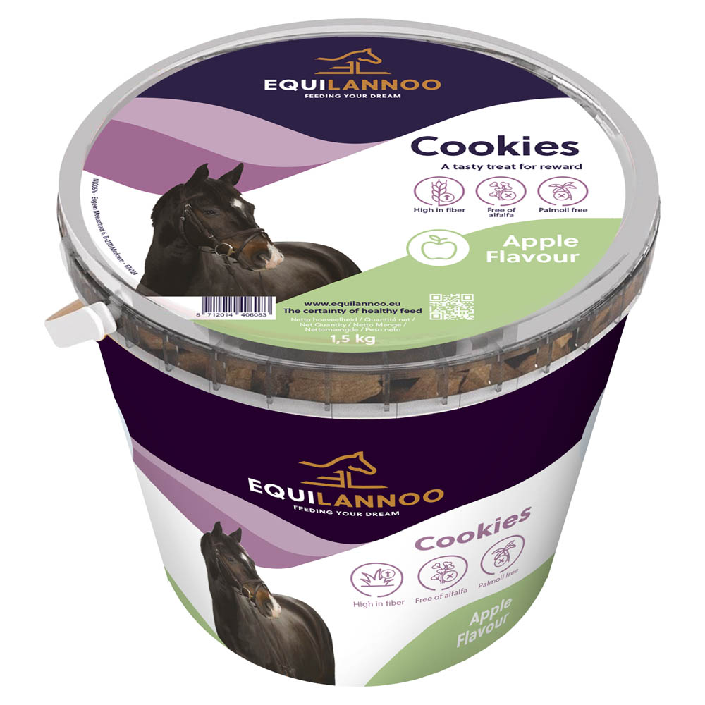 Equilannoo Coockies Apple - Paardensnoepjes - 1.5 Kilogram - Apple Equilannoo Coockies Apple - Paardensnoepjes - 1.5 Kilogram - Apple