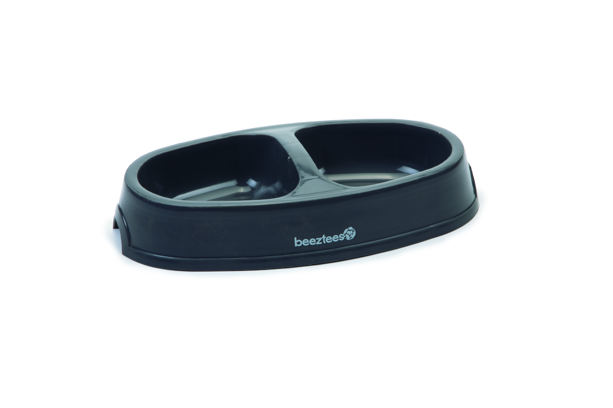 Beeztees dubbel - voerbak - Antraciet - 4.5x22.5x12.8 cm