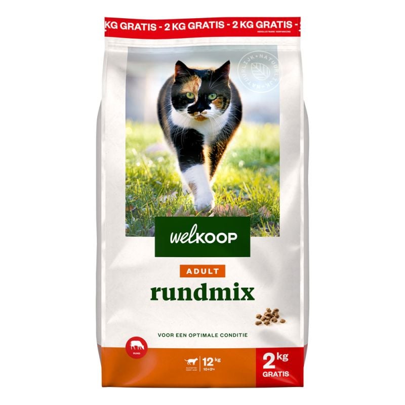 Welkoop Bonusbag - Kattenvoer - 12 Kilogram - rund