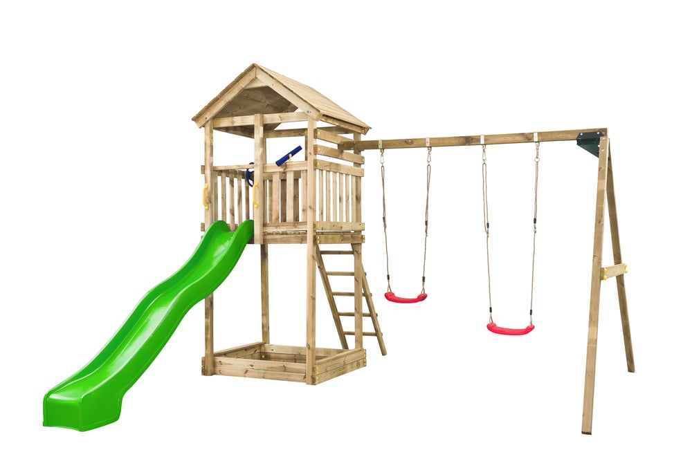 Swing King Daan - Speeltoestel - Appelgroen - Hout