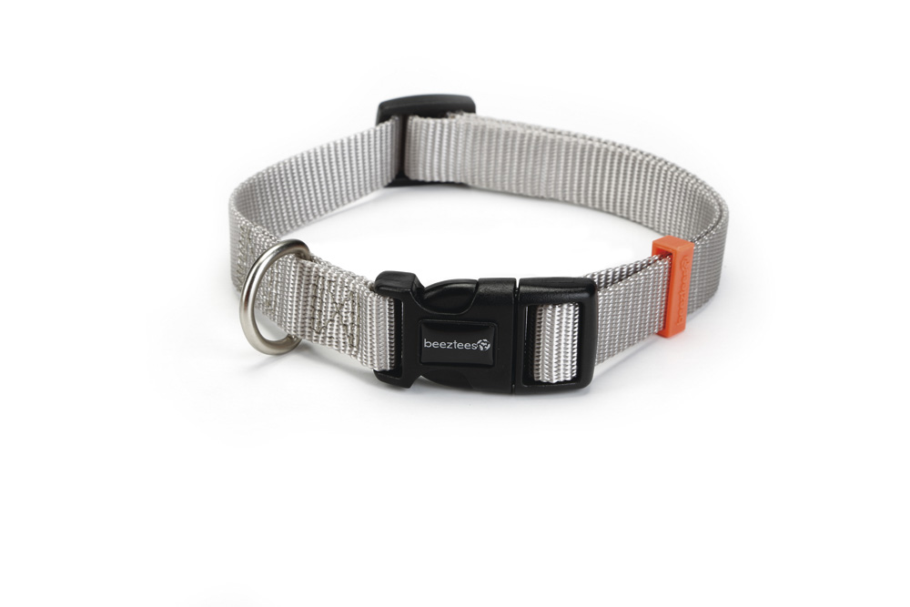 Beeztees Uni  - Halsband Hond - grijs - 48 tot 70 cm