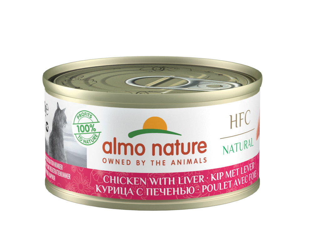 Almo Nature HFC Natural - Kattenvoer - 70 Gram - lever, kip