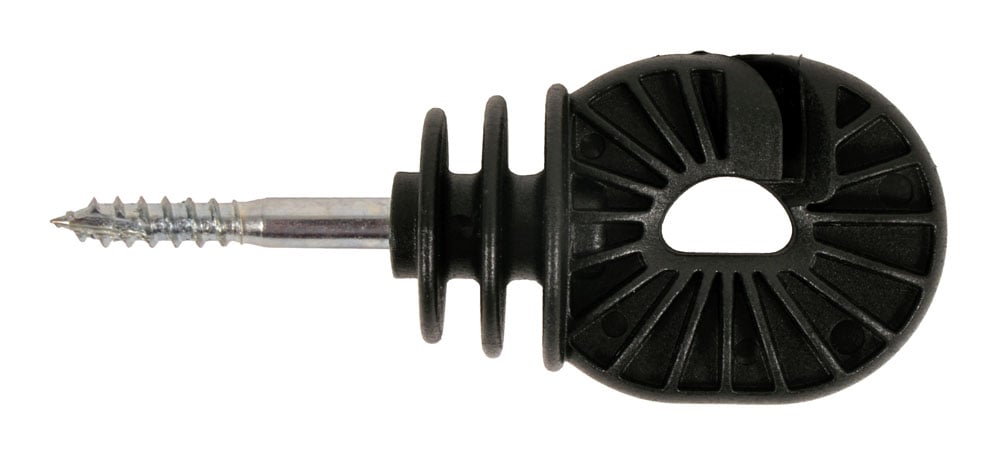 Gallagher Schroefisolator BS Hout Super - 26.5 cm - 250 Stuks - Zwart - 38 cm