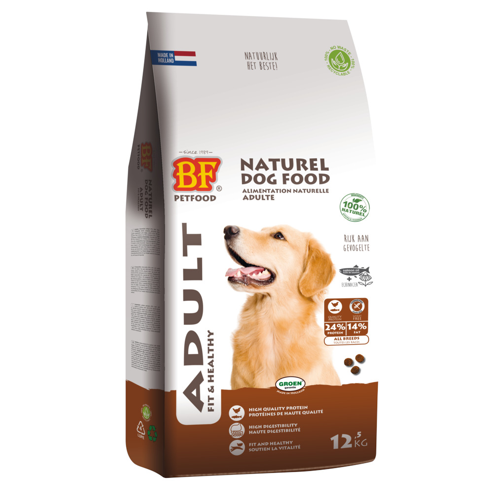 BF Petfood Adult Krokant - Hondenvoer - 12.5 Kilogram - gevogelte