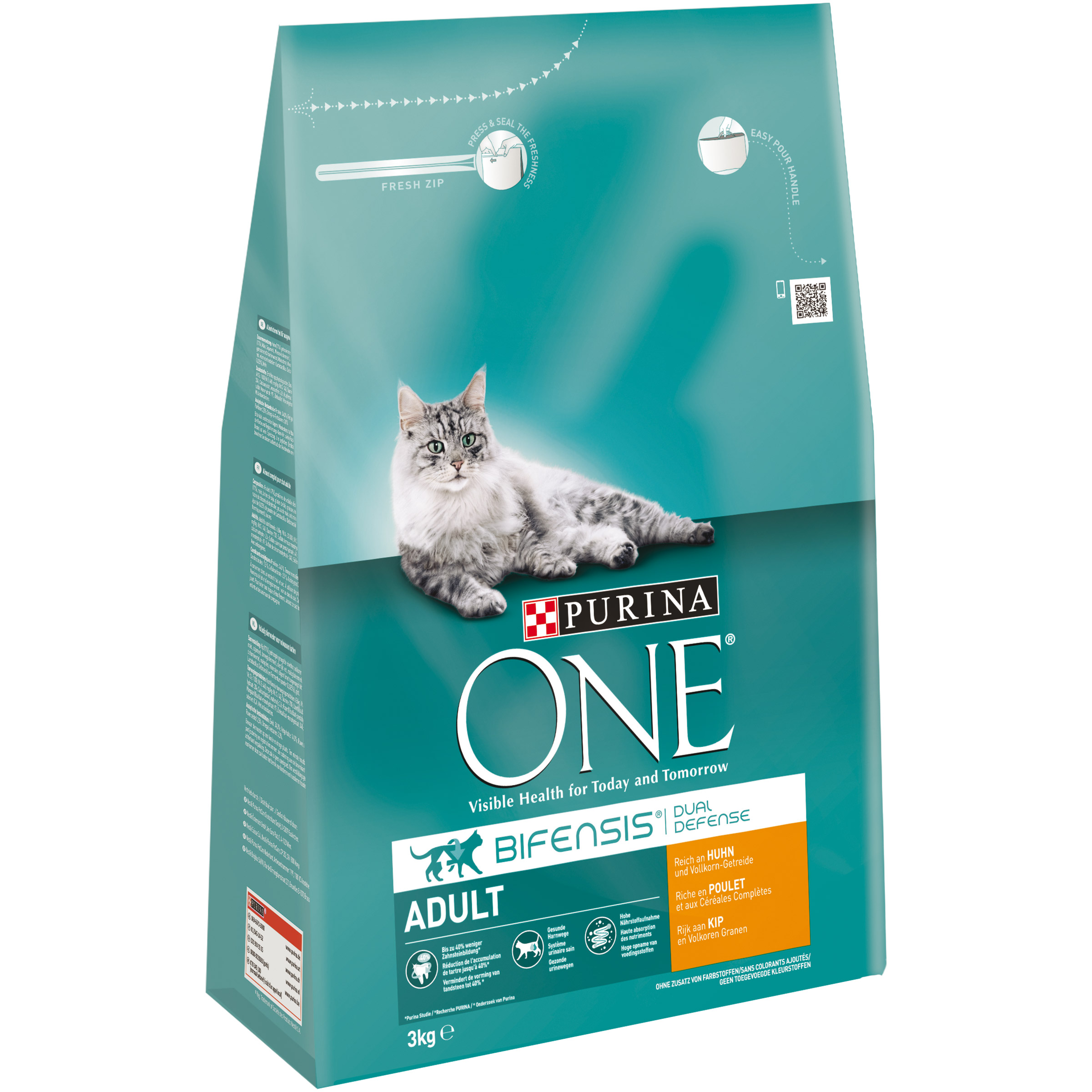 Purina One Adult - Kattenvoer - 3 Kilogram - kip