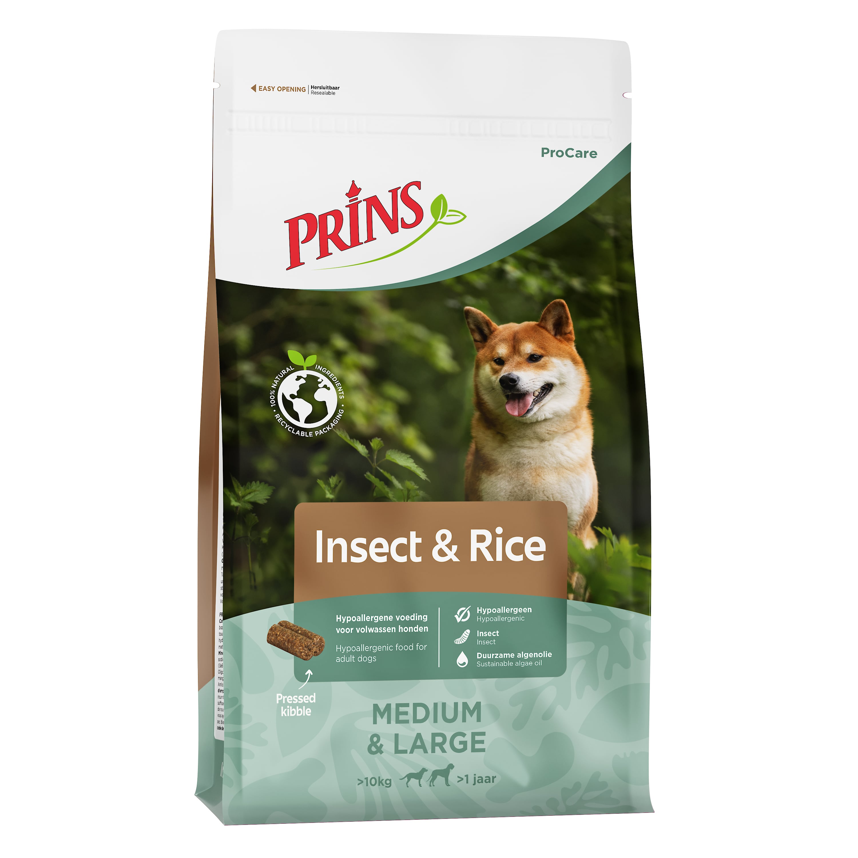 Prins Procare Medium - Large Geperste brok - Hondenvoer - 20 Kilogram - insecten Prins Procare Medium - Large Geperste brok - Hondenvoer - 20 Kilogram - insecten