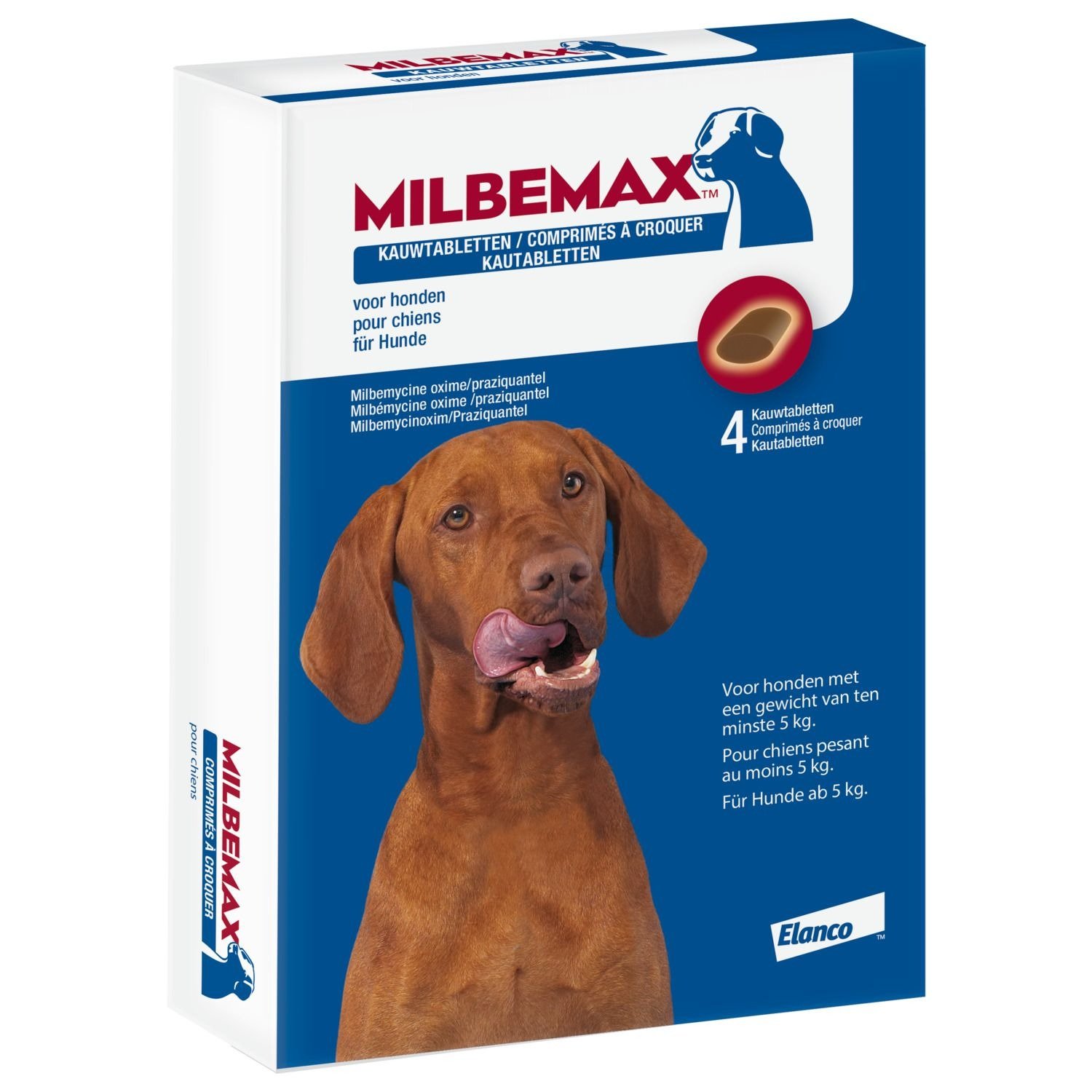 Milbemax Kauwtablet Hond - Wormenmiddel - 4 Stuks - L