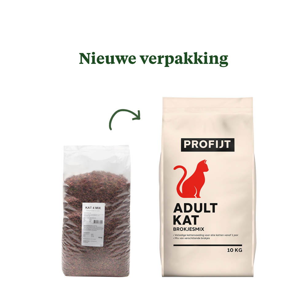 Profijt Adult Kat Brokjesmix - Kattenvoer - 10 Kilogram - Vlees, vis