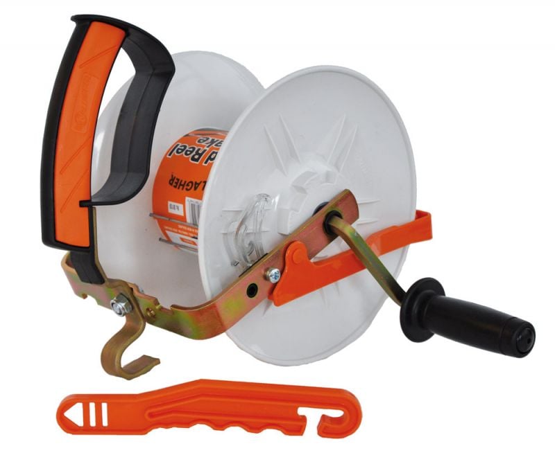 Gallagher - Draadhaspel met versnelling - 31 cm - Wit - 40 cm - 50000 cm