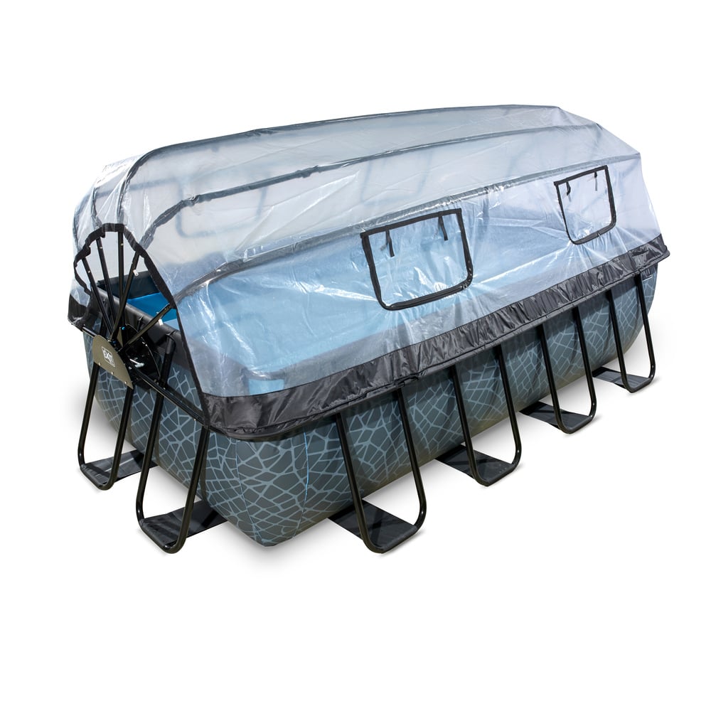 Exit Stone Met Overkapping - Zwembaden - Stone - 100x200x400 cm