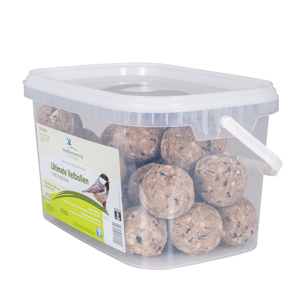 Vogelbescherming Vetbollen - Met insecten - 30 Stuks - insecten
