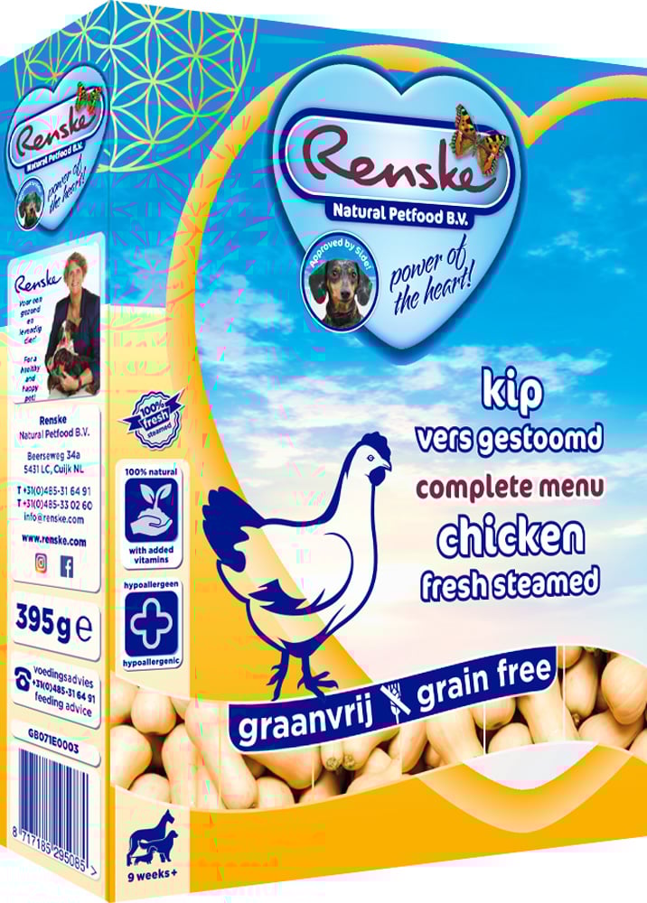Renske Graanvrij - Hondenvoer - 395 Gram - kip