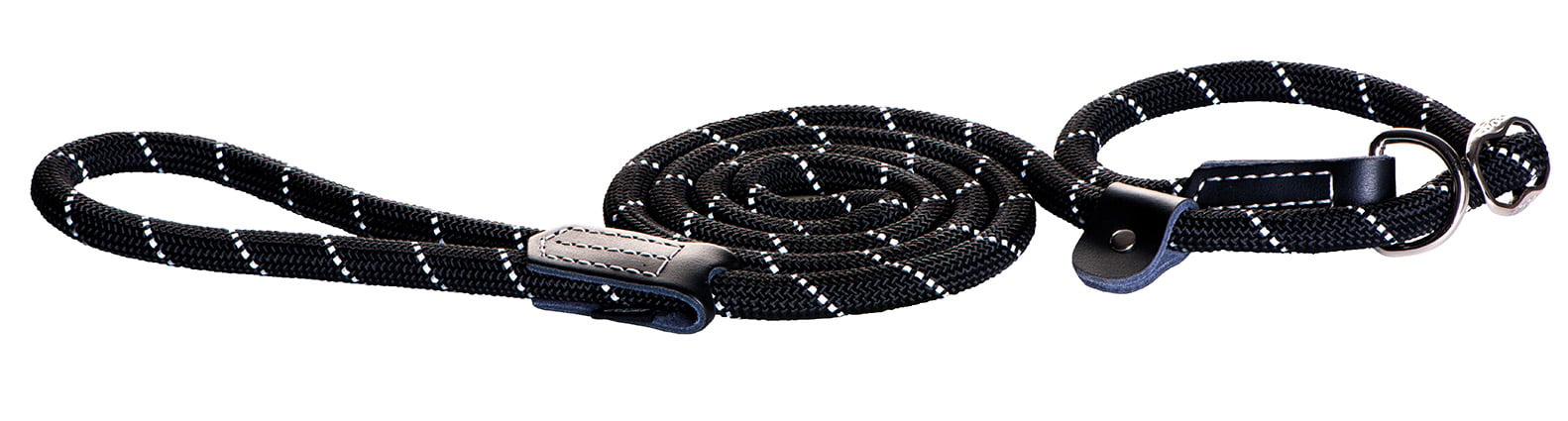 Rogz Rope Jachtlijn - Halsband Hond - zwart - Medium - 180 cm