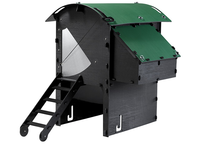 Nestera Penthouse - Kippenhok - 4 tot 6 kippen - Zwart/Groen - Rechts - M