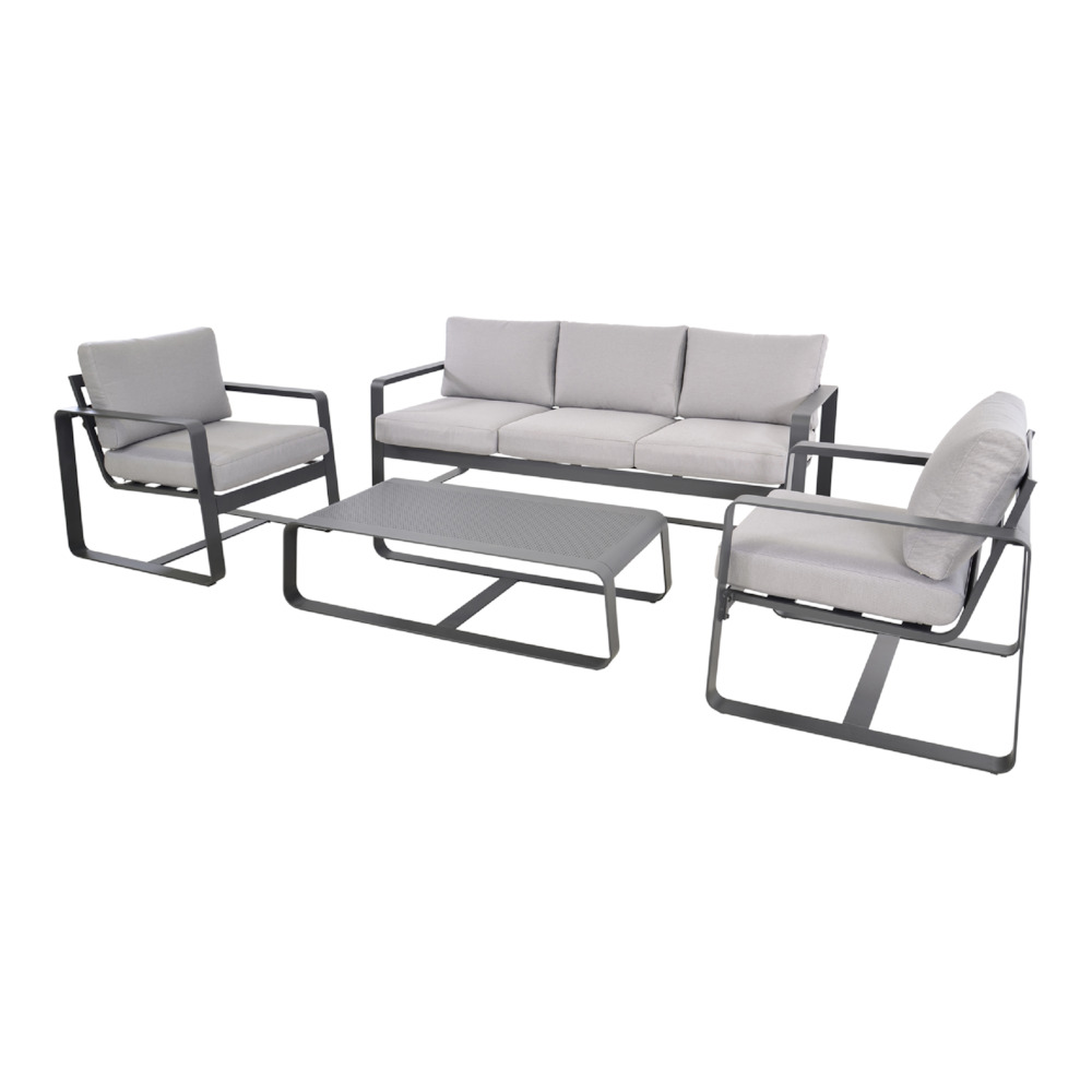 Lesli Living Belezza - Loungeset - Antraciet - 1x194x1 cm
