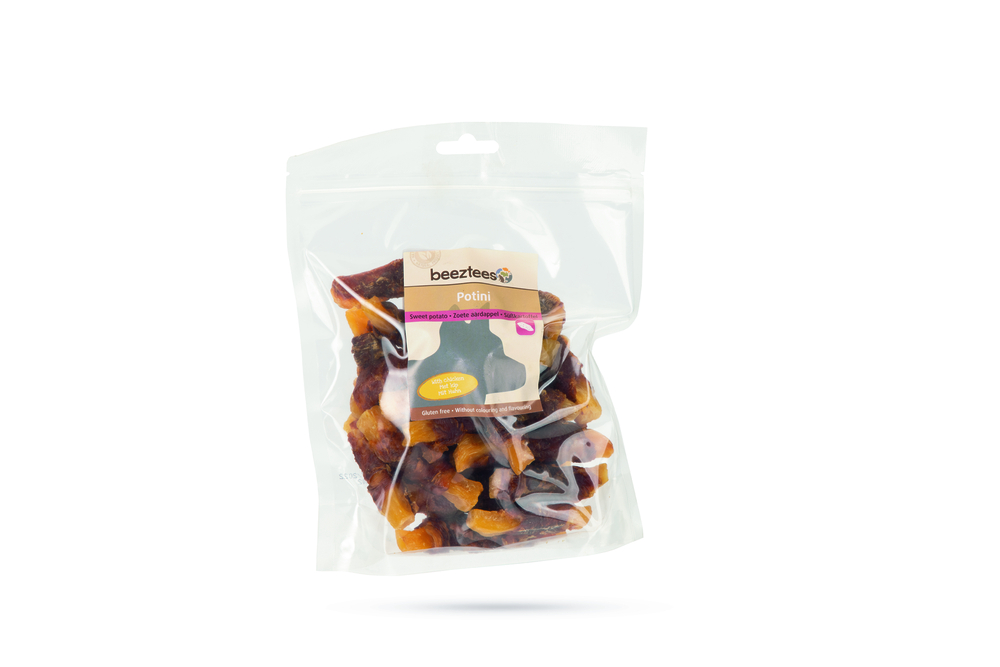 Beeztees Potini Sticks - Hondensnack - 400 Gram - Zoete aardappel, kip