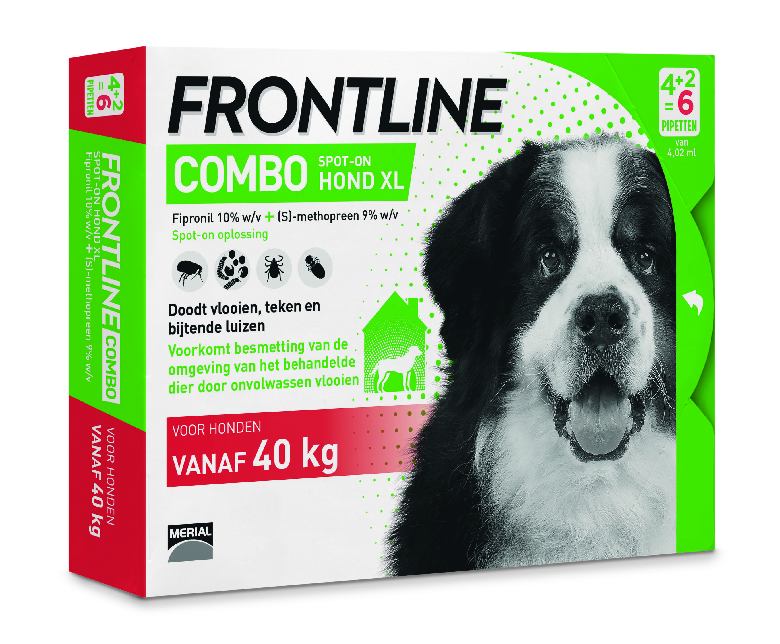 Frontline Combo Spot On - Pipet - Anti vlooien en Teken Hond - 6 pipetten - 6 Stuks - XL