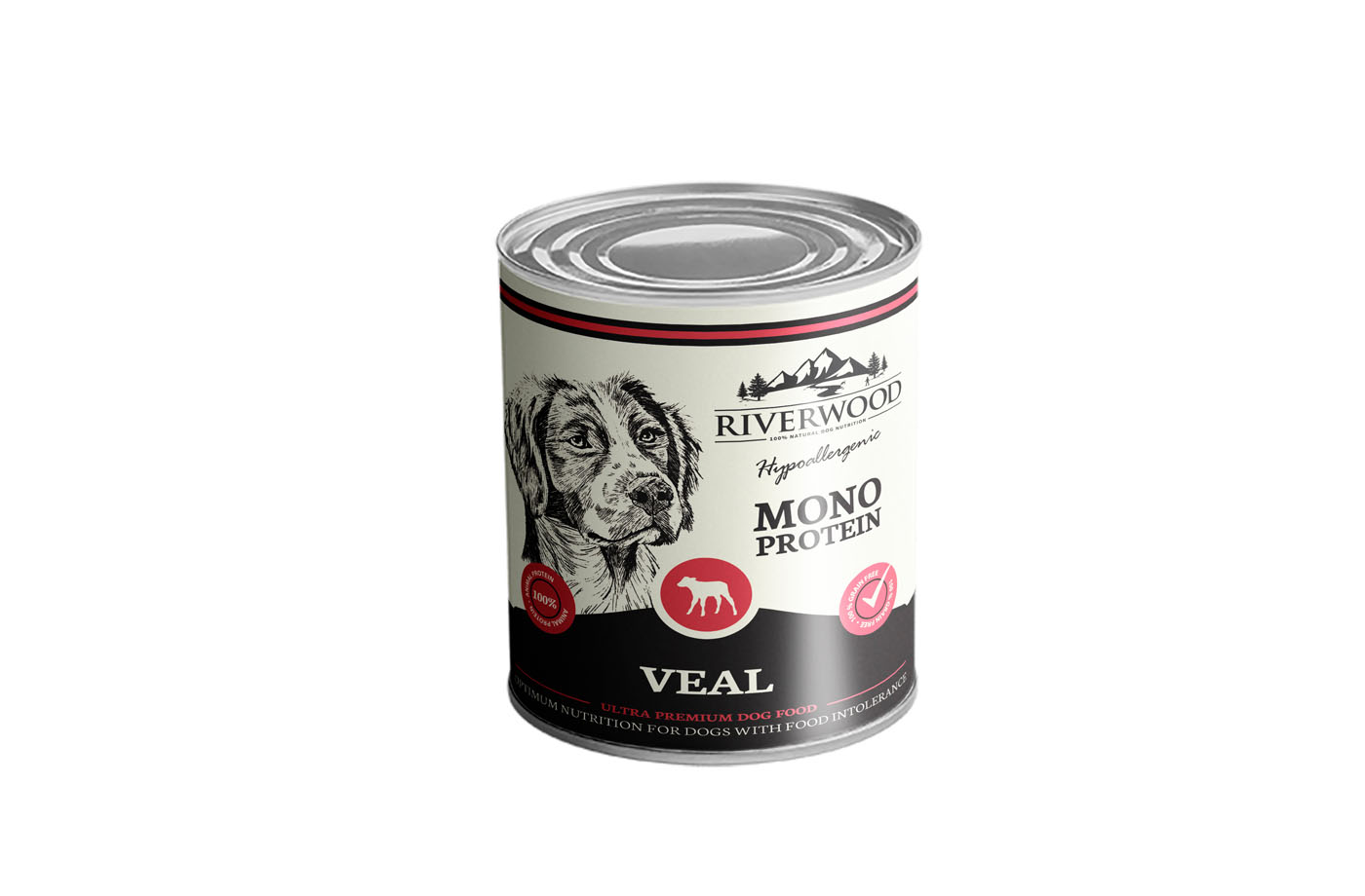 Riverwood Mono Proteïne - Hondenvoer - 400 Gram - Kalf Riverwood Mono Proteïne - Hondenvoer - 400 Gram - Kalf