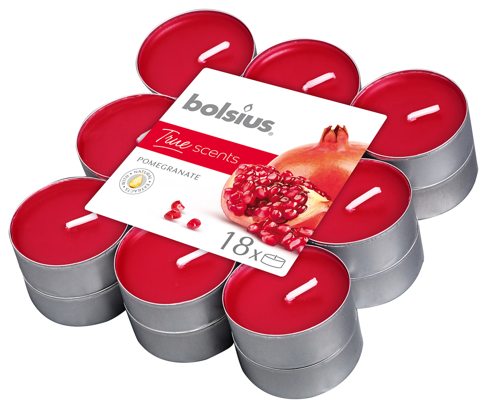 Bolsius True Scents Geur - Waxinelichtjes - Rood - Pomegranate