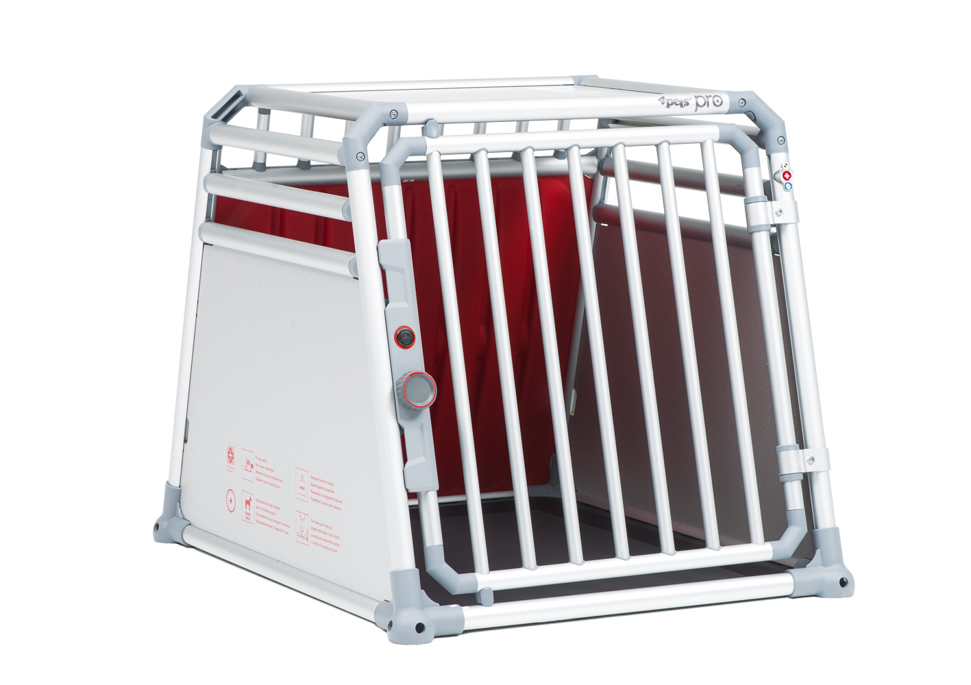 4Pets Pro 3 - Autobench Hond - chroom - 66x6868x83.5 cm - M