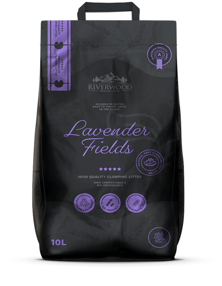 Riverwood Lavender Fields - Kattenbakvulling - Fijn - 10 Liter - Met toegevoegde geur