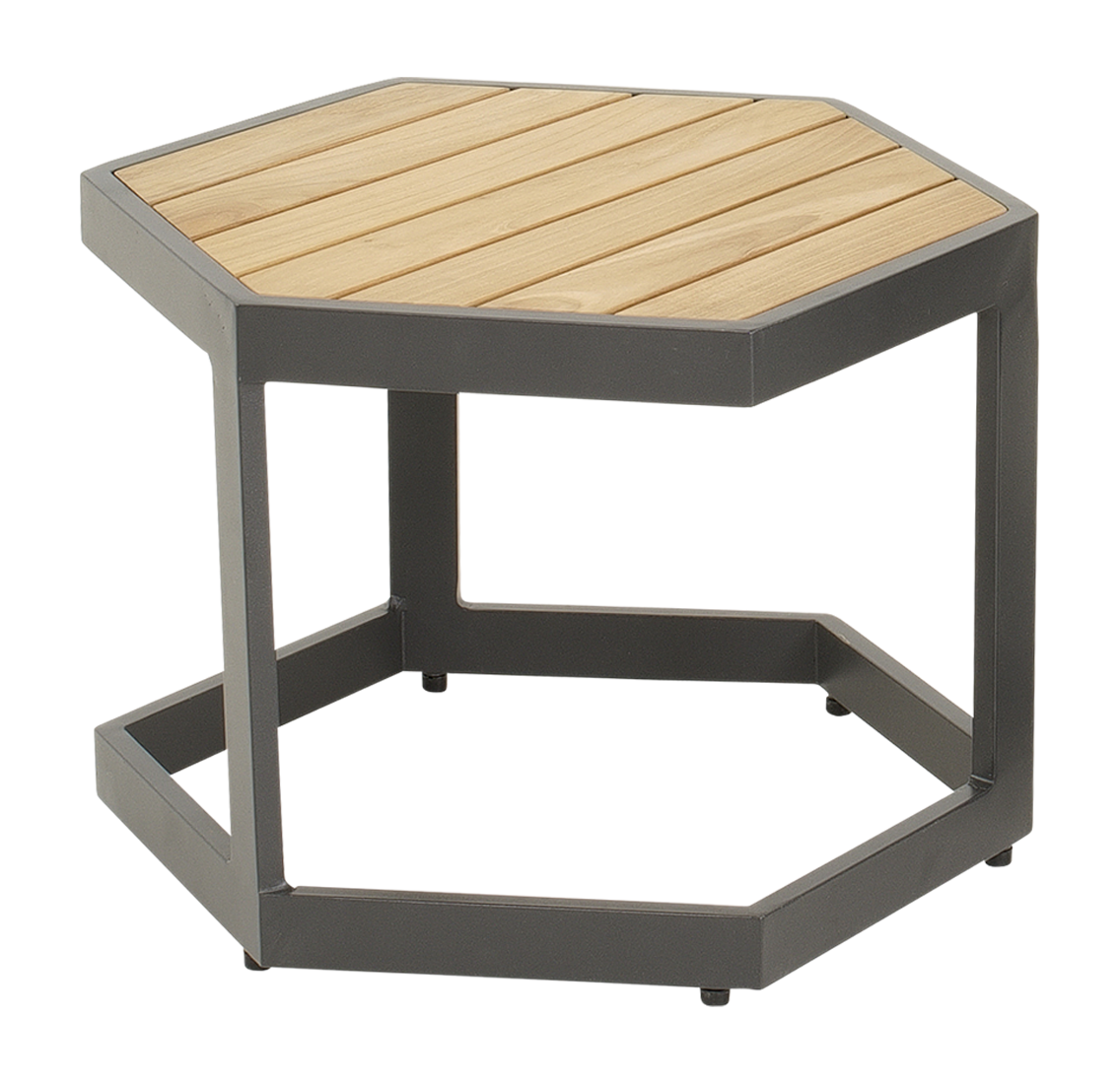 Lesli Living Esagono - Bijzettafel - Antraciet - 34x41.5x48 cm