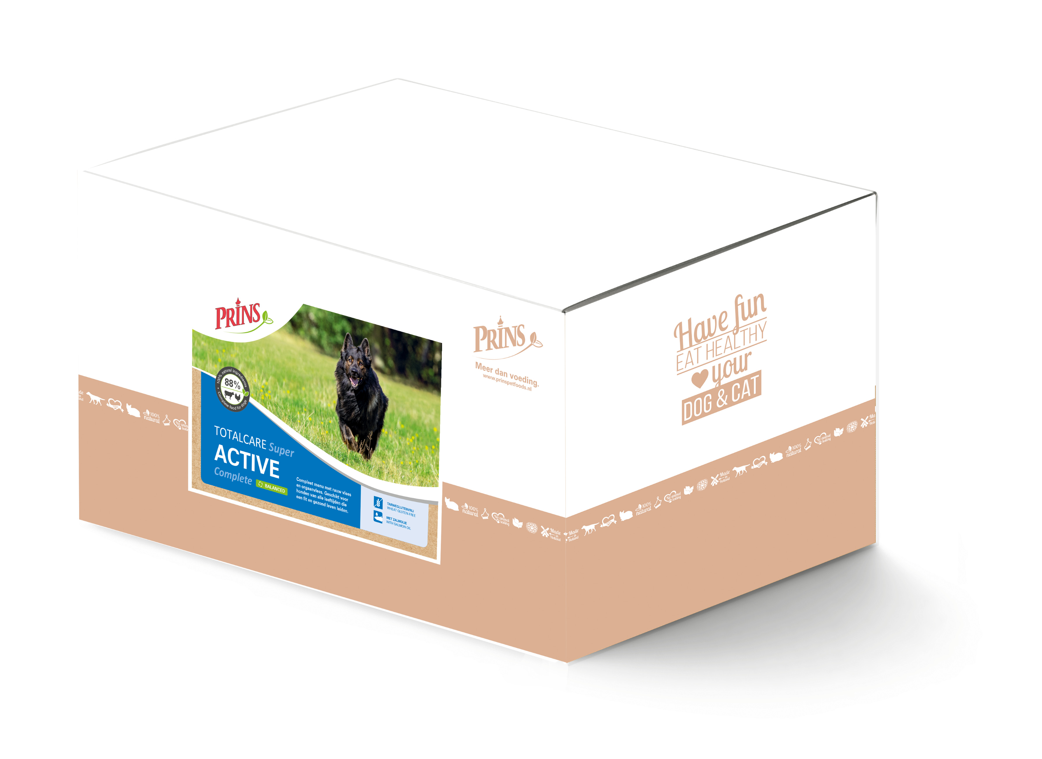 Prins TotalCare Super Active Complete - Hondenvoer - 10000 Gram - rund, kip Prins TotalCare Super Active Complete - Hondenvoer - 10000 Gram - rund, kip