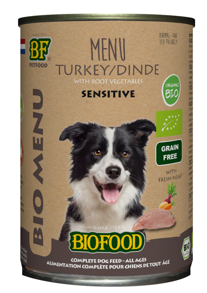 Biofood Biologisch  - Hondenvoer - 400 Gram - groente, kalkoen