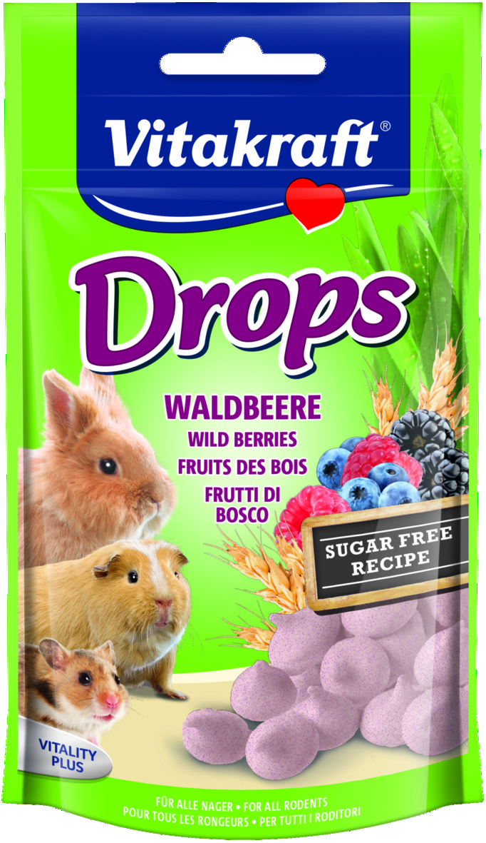 Vitakraft Drops konijn- en knaagdierensnack - bosvruchten - 75 Gram - bosvruchten