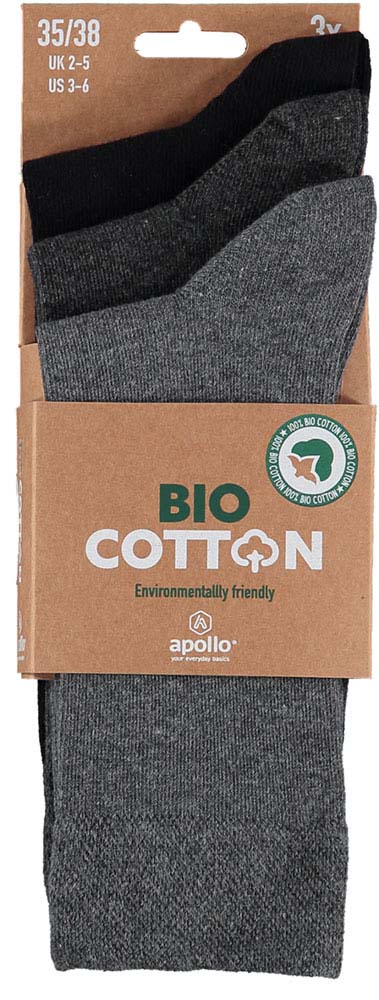 Apollo - Sokken - Biologisch katoen - Grijs - 39-42
