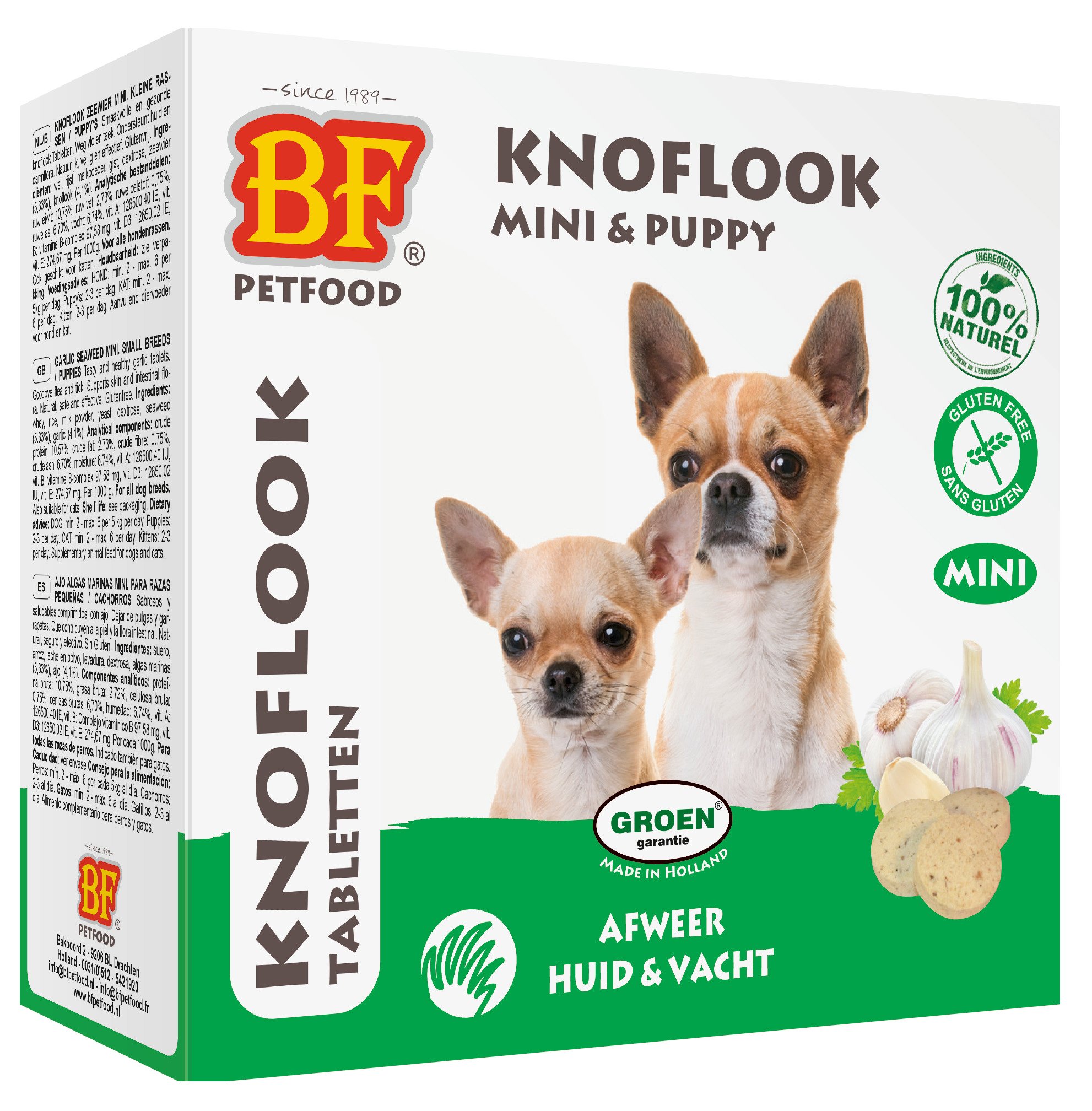 BF Petfood Mini & Puppy - Knoflook Tabletten - 100 Stuks - knoflook