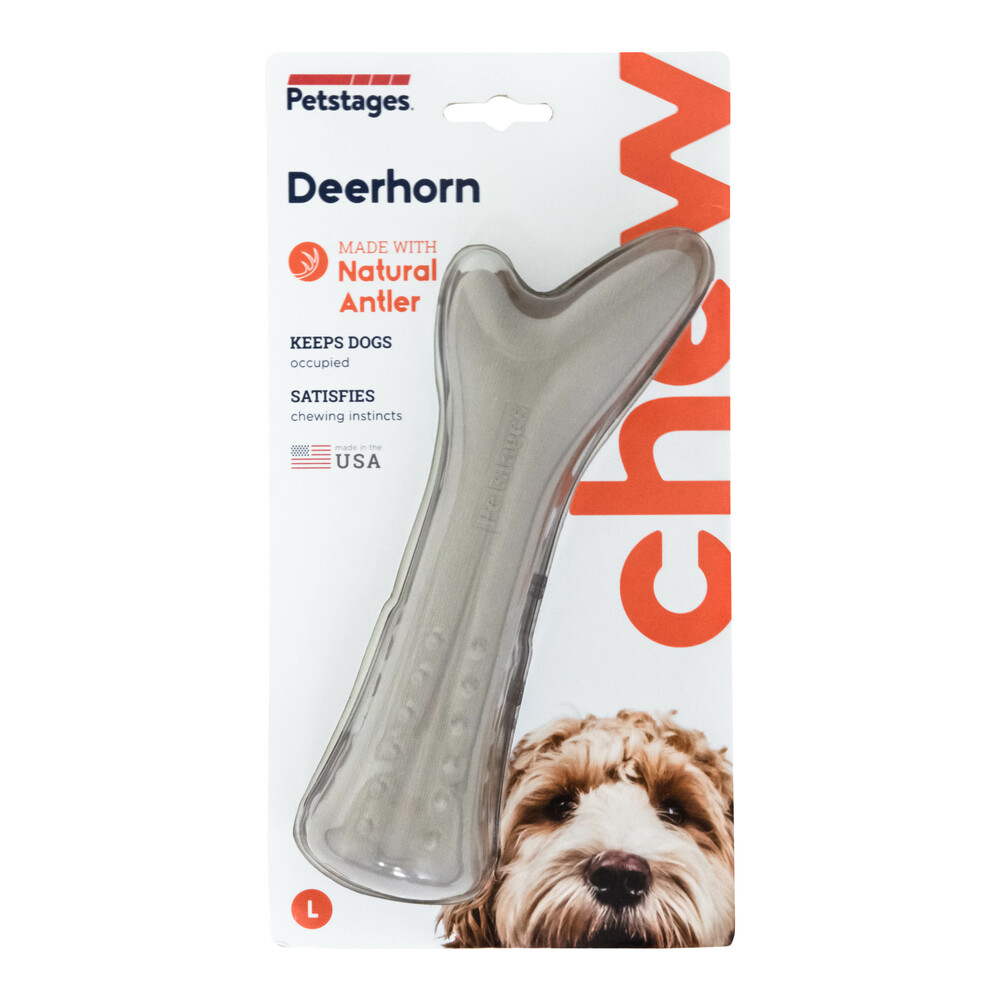 Petstages Deerhorn - Kauwspeelgoed - Beige - 3.81x14x6.35 cm - L