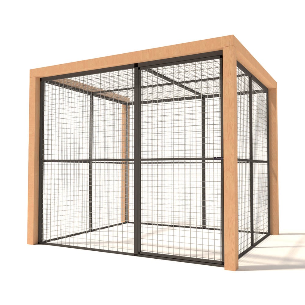 Glorenza Olivia - Kattenren - Antraciet - 187x190x224 cm Glorenza Olivia - Kattenren - Antraciet - 187x190x224 cm