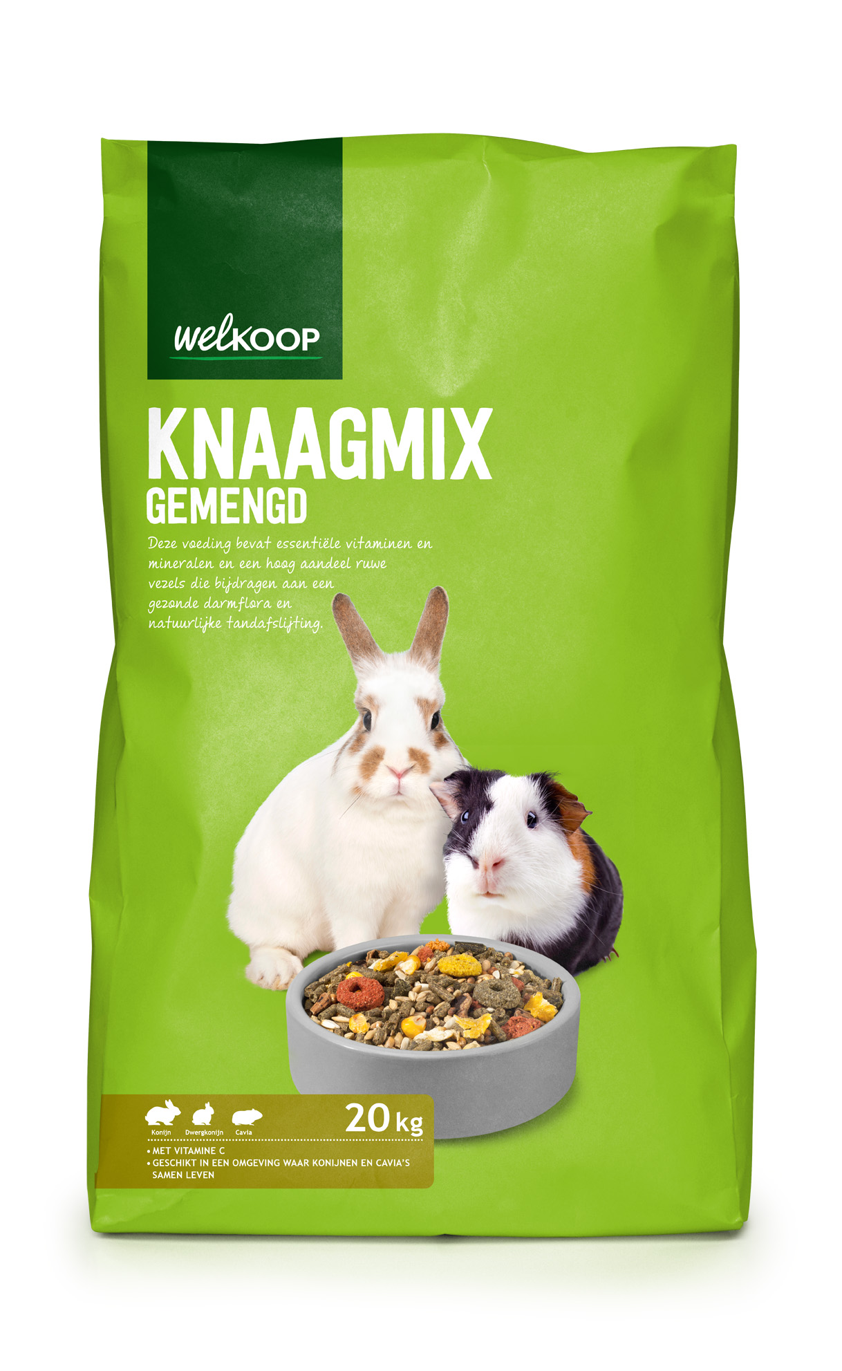 Welkoop Knaagdiervoer - 20 Kilogram