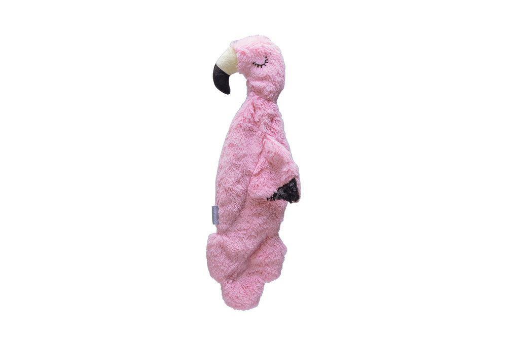 Beeztees  Flatino Flamingo Fe Knuffel - Puppyspeelgoed - Roze - 4x24x5.5 cm