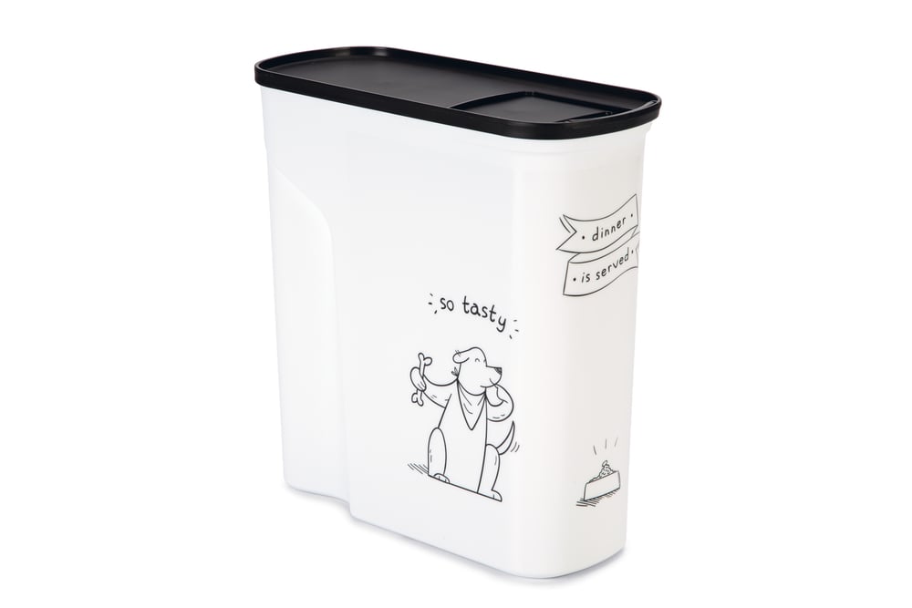 Curver Dis - Hond - Voercontainer - 6 Liter - Wit Grijs