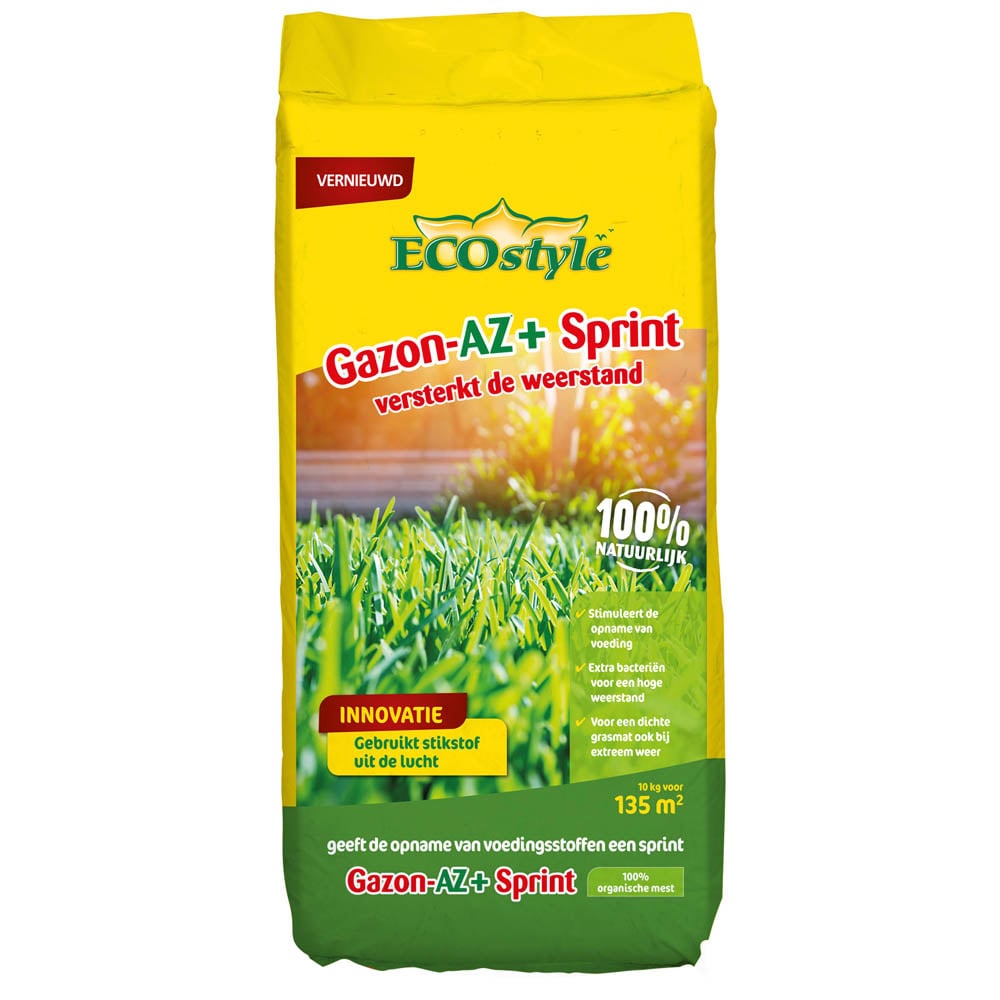 ECOstyle Gazon-AZ Sprint - Gazonmeststof - 135 m2 - 10 Kilogram