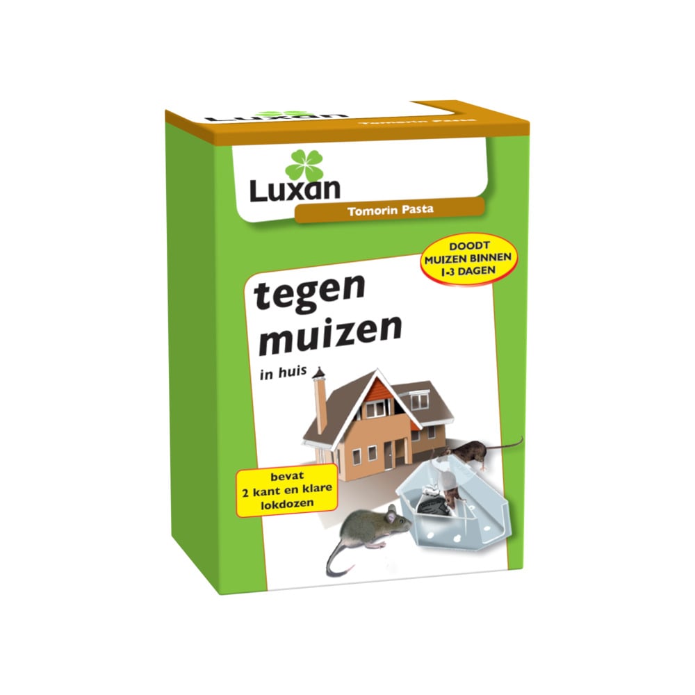 Luxan tegen muizen Tomorin Pasta - Muizengif - 2 Stuks