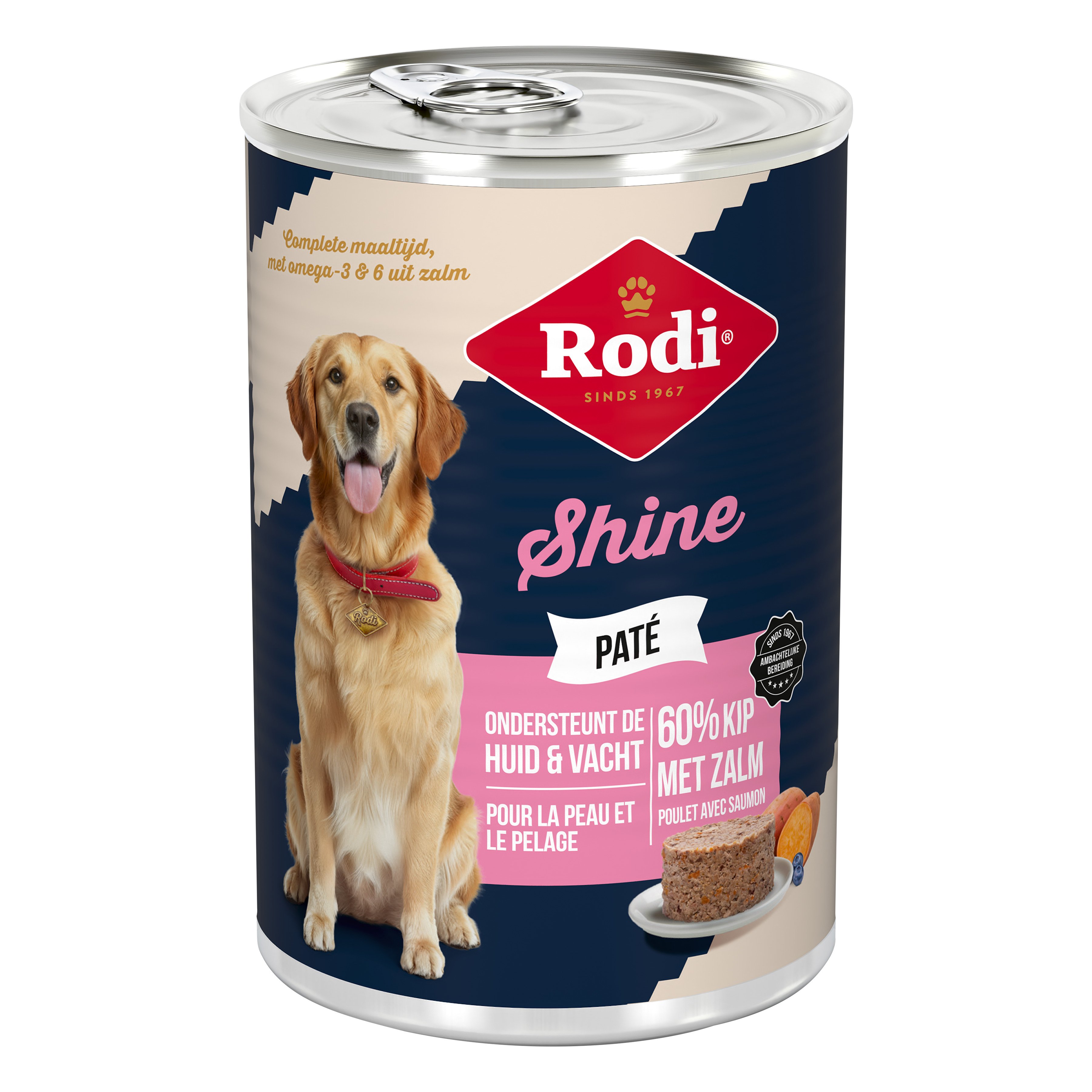 Rodi Shine Paté  - Hondenvoer - 400 Gram - zalm
