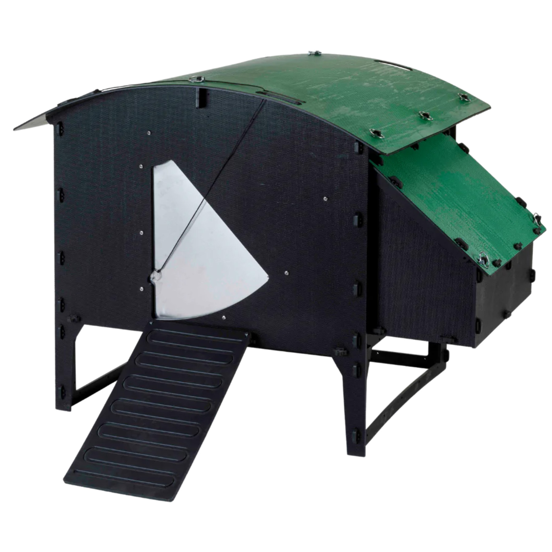 Nestera Lodge - Kippenhok - tot 8 kippen - Zwart/Groen - Rechts - L