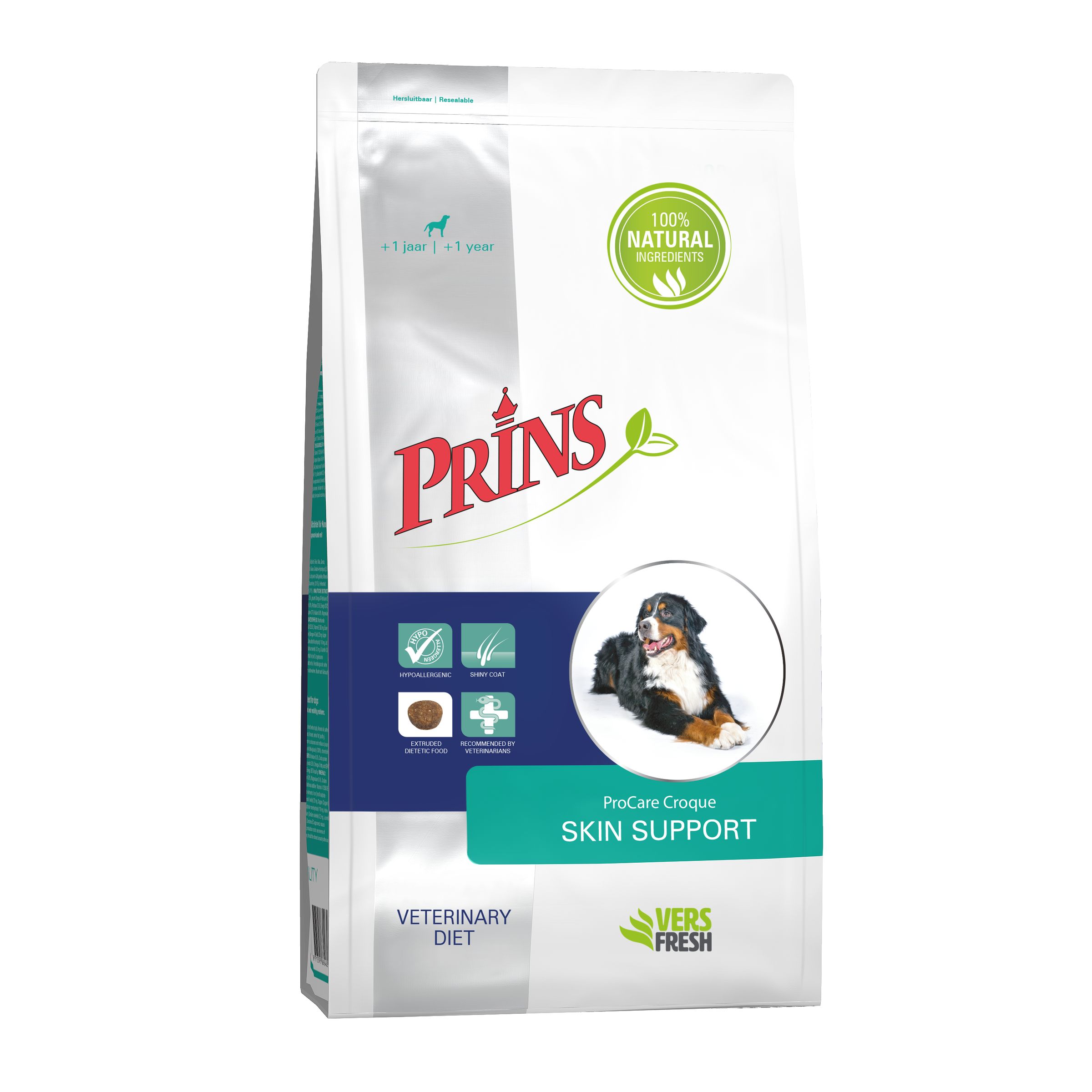 Prins Dieet ProCare Skin Support - Hondenvoer veterinair - 10 Kilogram - eend