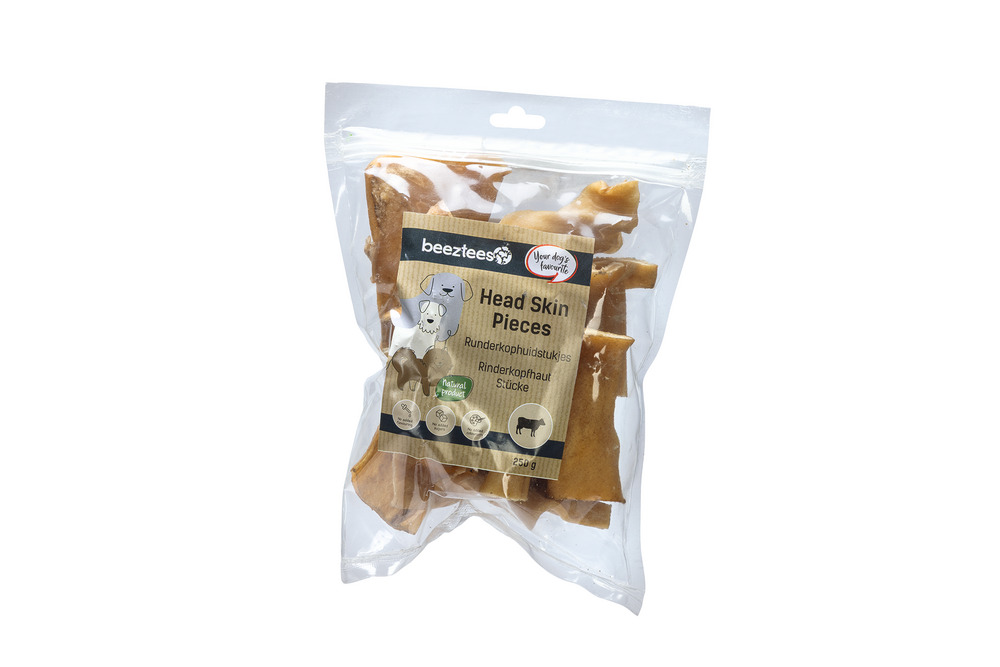 Beeztees Runderkophuidstukjes- Hondensnack - 250 Gram