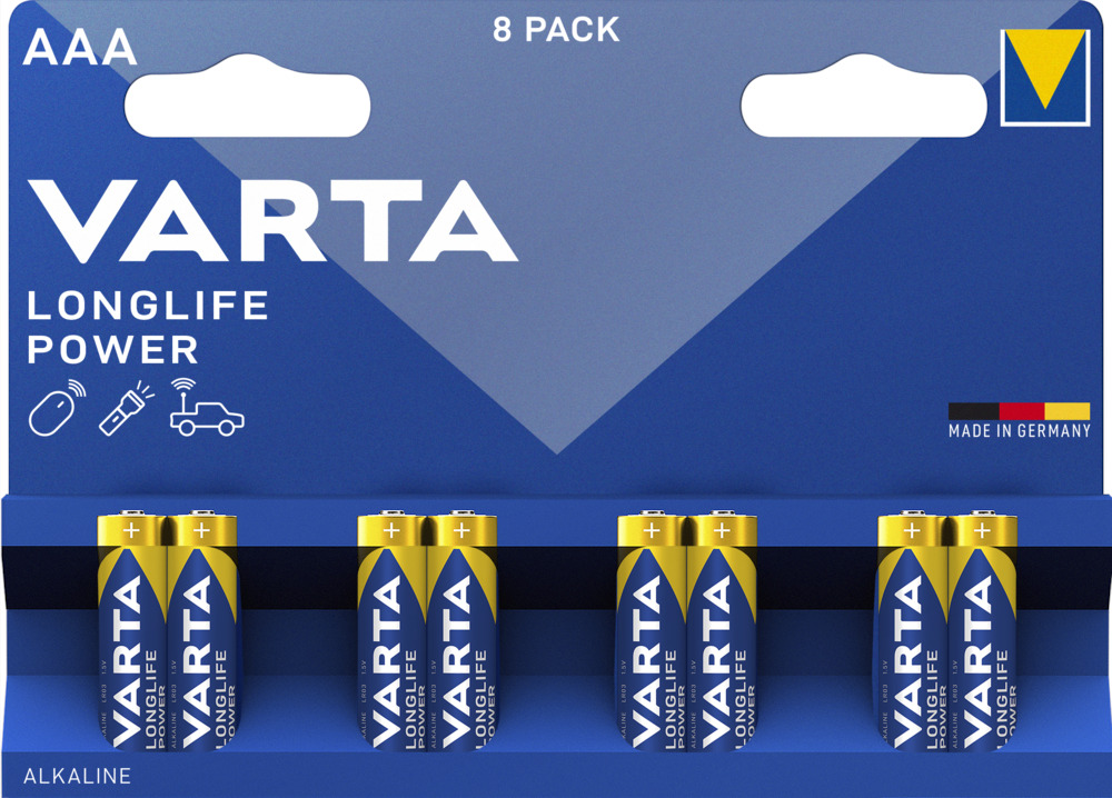 Varta AAA Longlife - Batterij - 8 Stuks Varta AAA Longlife - Batterij - 8 Stuks