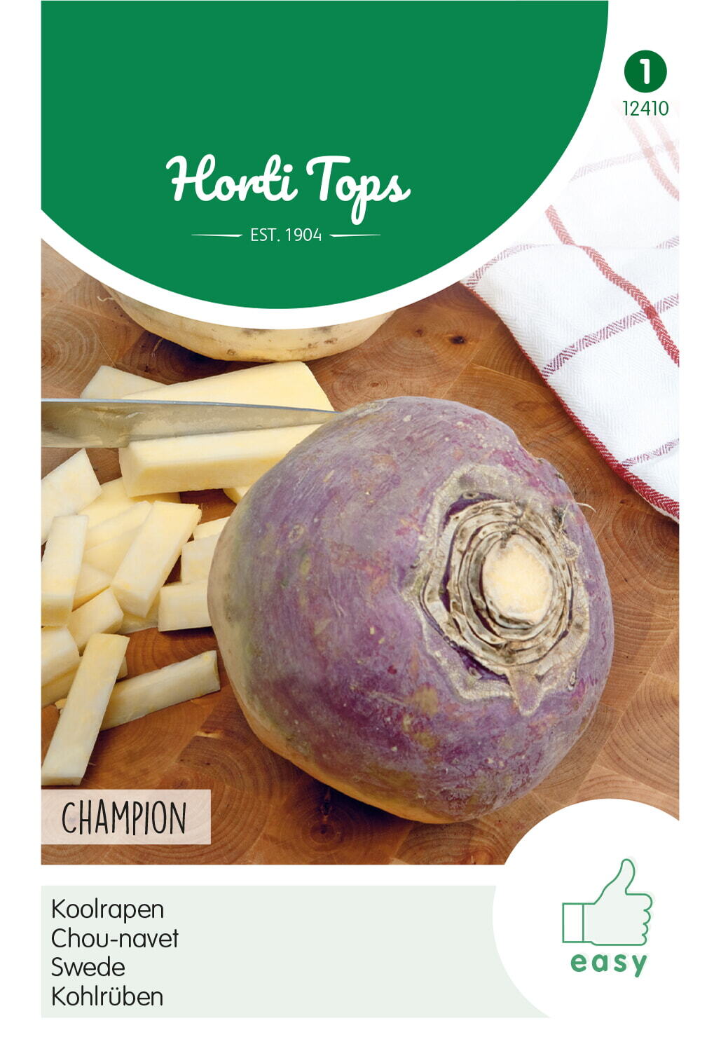 Hortitops Koolrapen Brassica napus var. nap. Champion, Engelse Gele Roodkop - Groentezaden