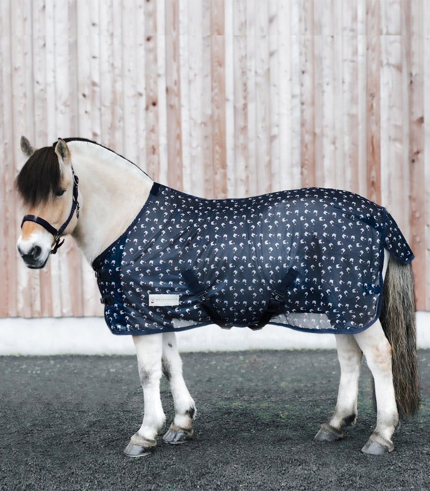 Waldhausen Lucky - Vliegendeken Paard - Blauw - 115/165